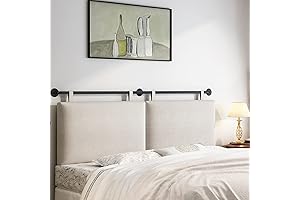 King Headboards Wall-Mounted Headboard King for Bed with Linen Upholstery and Button...
