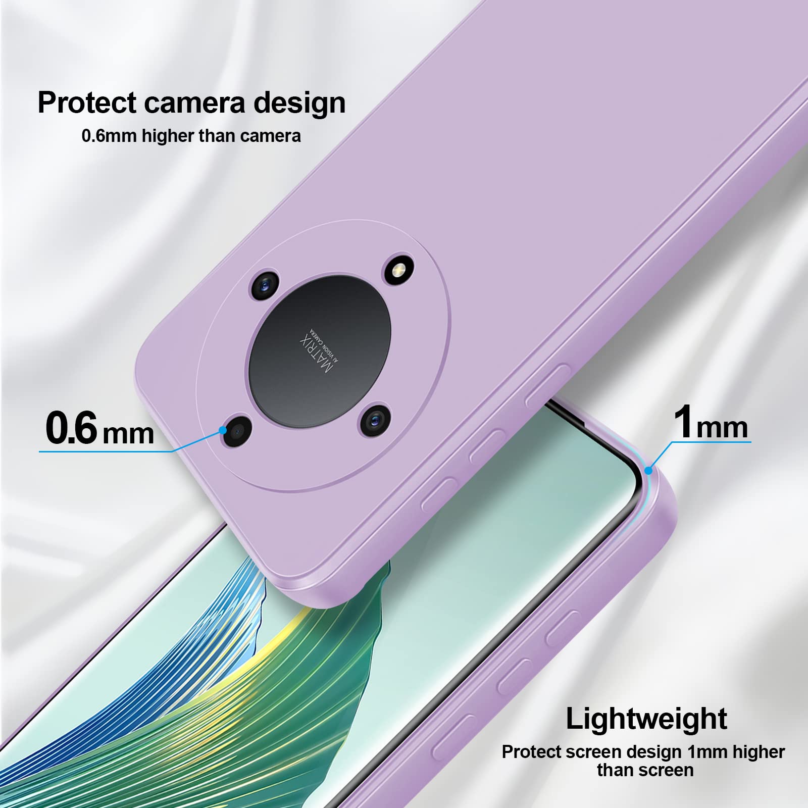GiiYoon Case Compatible with Honor Magic 5 Lite, Silky-Soft Touch Full-Body Protective Phone Silicone Case - Image 3