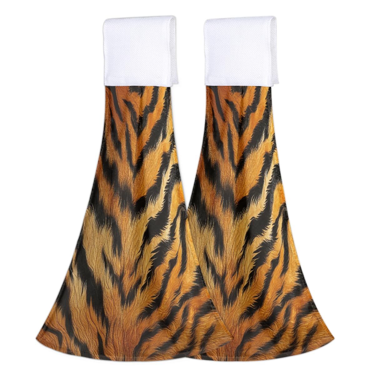 Toallas de mano Mexpekil de microfibra absorbente con estampado de piel de tigre para baño y cocina