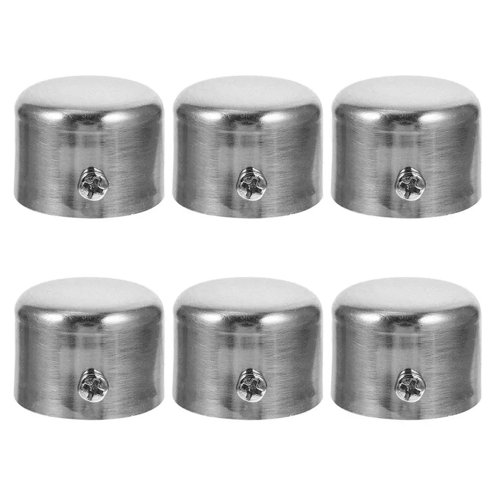 Wylqen Curtain Rod Finial Screw 6Pcs Curtain Rod Finials Metal Alloy Replacement Decorative Ends End Caps Window Fitting for Curtain Decoration