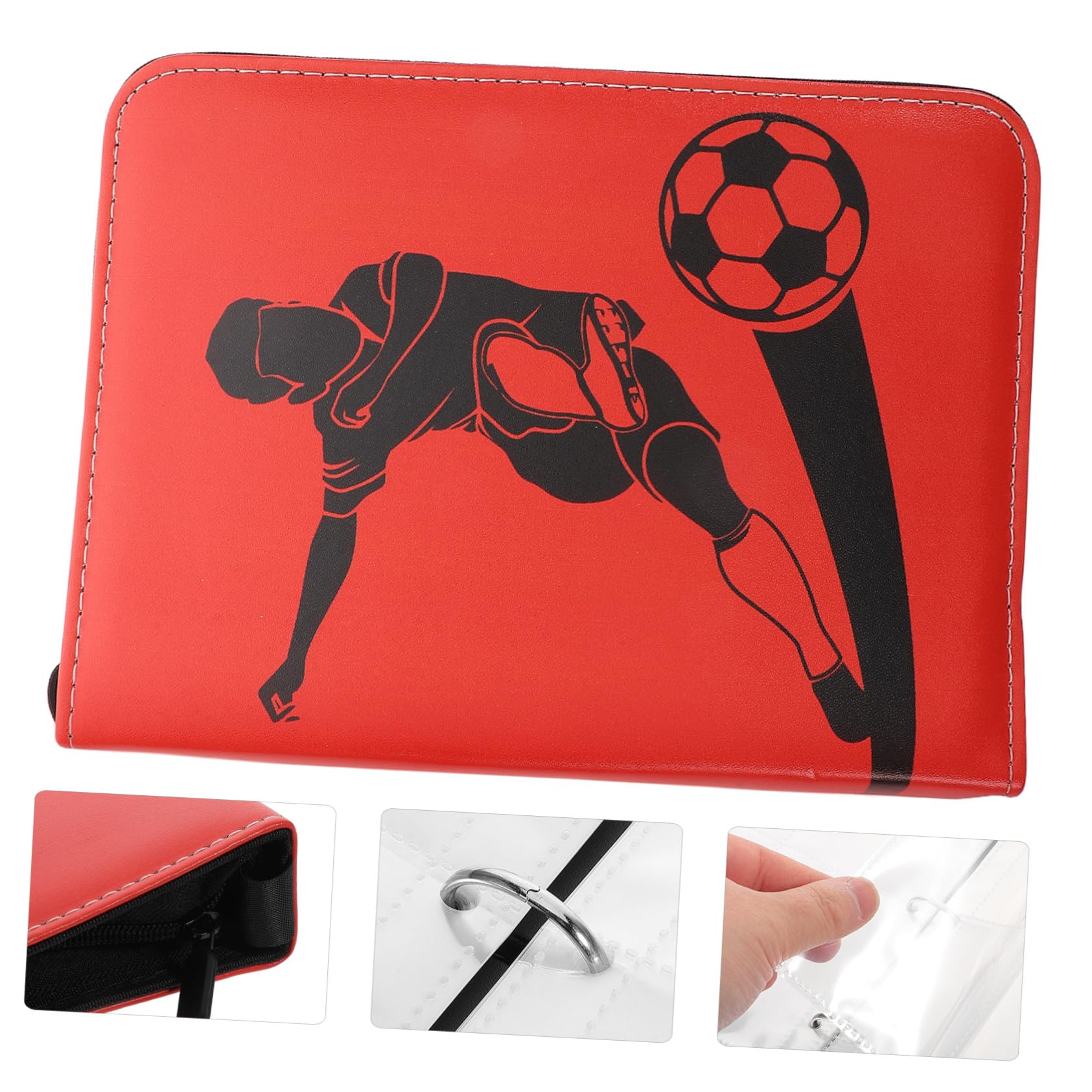 Sammelkarten Album für Fußball Karten Kartenhalter Ordner Organizer für Sport Sammelalbum Transparente Kartentasche Praktische Aufbewahrung für Sammler und Enthusiasten