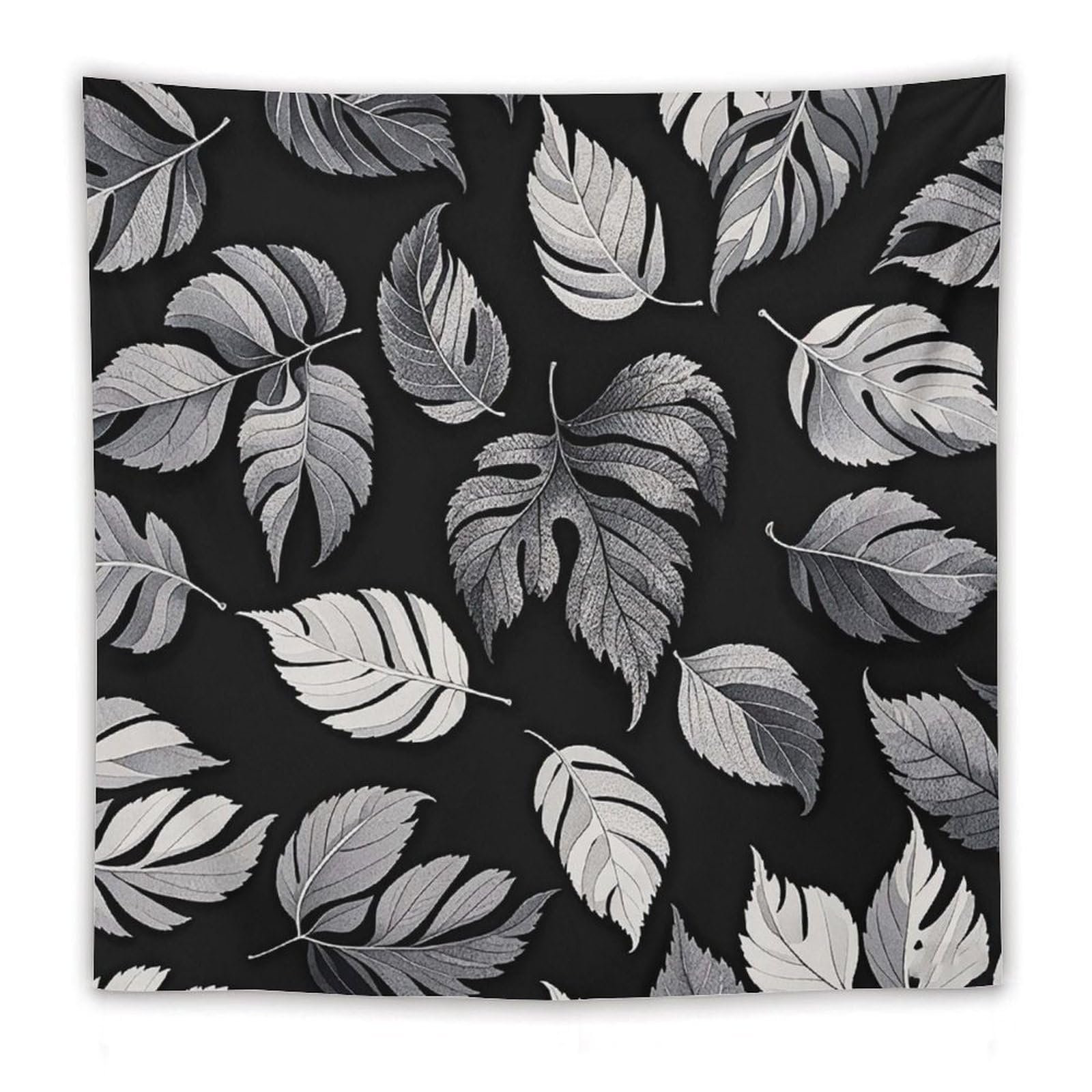 Tenture murale feuilles grises pour esthétique chambre moderne - 8