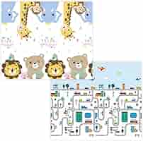 ベビープレイマット Amazon.co.jp: プレイマット 300*180*1cm 折り畳み式 ベビー