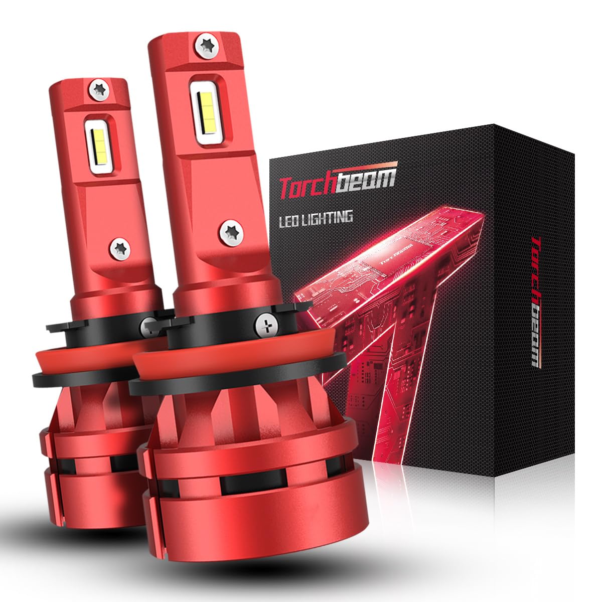 Torchbeam 2026 Vehicle Bulbs for Fog Lamp Use Only, 74,000LM 6500K Cool White, Easy Installation, Compatible Socket Type H11, 100,000+ Hours Lifespan