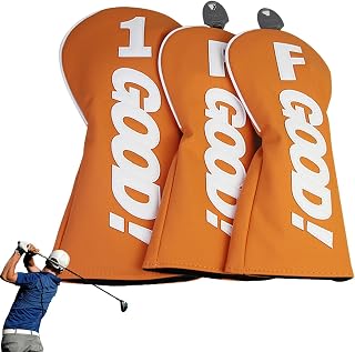cabeça para tacos golfe, Easy On Off Cute BOAS Palavras Adesivo Design Ferro e Wedge Golf Driver Headcover, cabeça para Driver Fairway Woods Hybrid, acessórios golfe Ainichi
