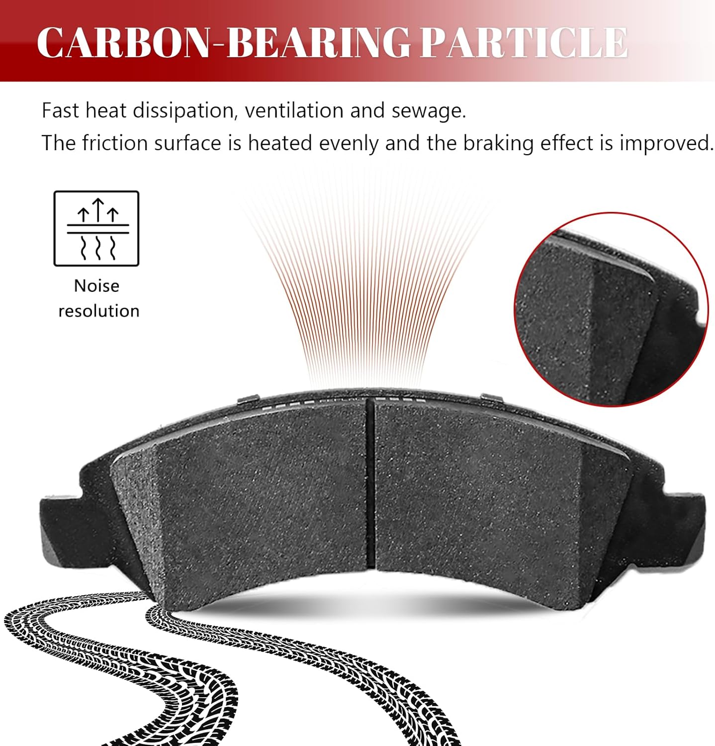 Front and Rear Ceramic Disc Brake Pads Set Replacement for 2014-2018 Chevy Silverado 1500 2014-2020 Suburban, 2015-2020 Tahoe Cadillac Escalade Esv Gmc Yukon Xl, 2014-2018 Sierra 1500