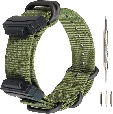 Lijinlan Strap Compatible with Casio G-Shock, Men Nylon Replacement Watch Band for G-Shock DW5600/GWM5610/DW6900/DW9052/GW100/GA100/GD120/GA400