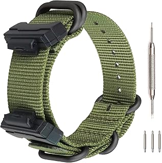 Strap Compatible with Casio G-Shock, Men Nylon Replacement Watch Band for Casio DW6900/DWE5600/GW9400/GW100/GA100/GD120