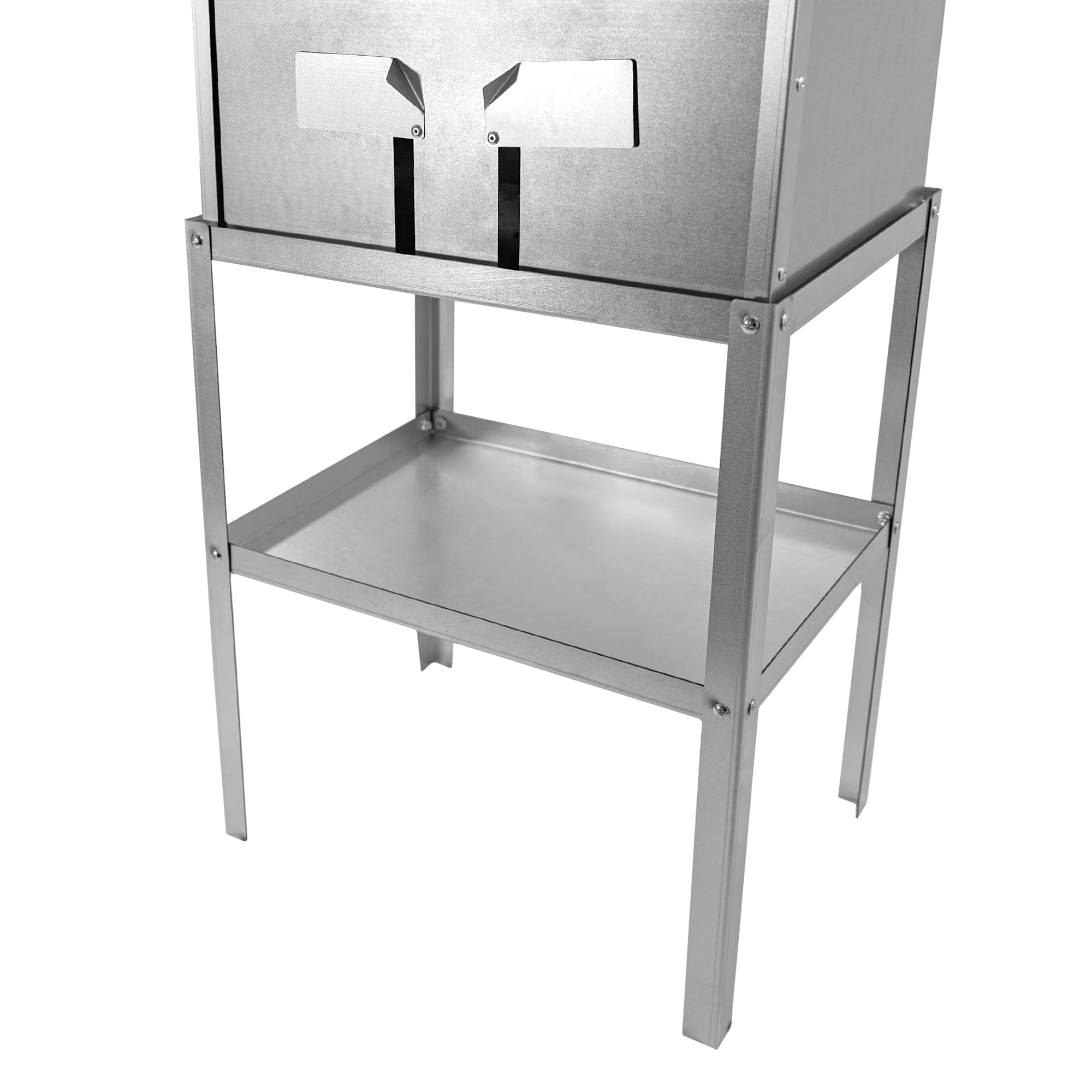 LEMODO Räucherofen 110 cm hoch mit Untergestell, Räucherschrank aus legiertem Stahl, Kalträucherofen mit großer Räucherkammer, Tischräucherofen