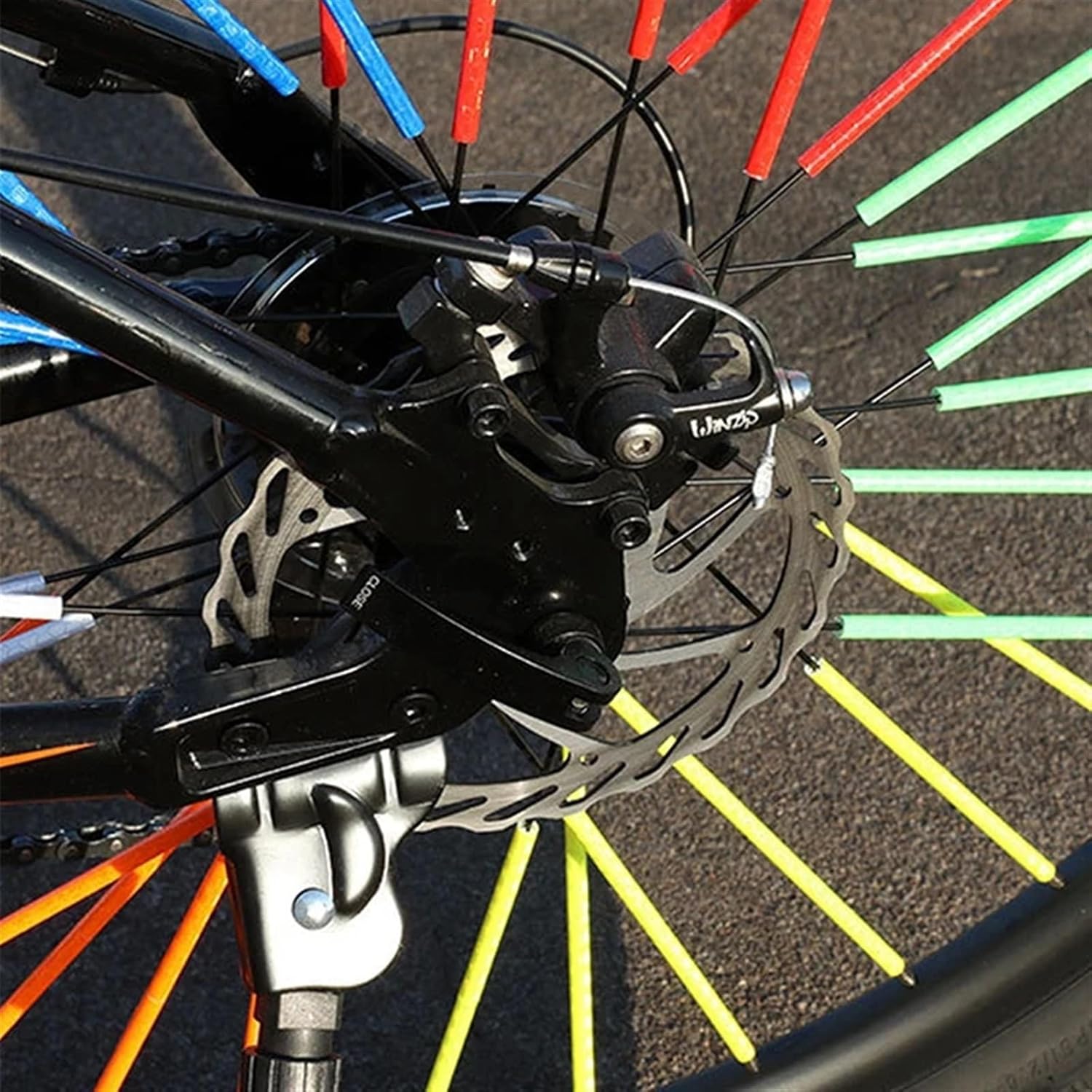 36 PCS Fit for Bicycle Wheel Spokes Reflective Sticker Colorful Tube Warning Safety Light DIY Cycling Reflector Reflective Safety Kit