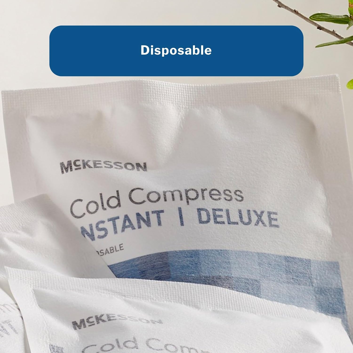 McKesson Cold Compress Instant Ice Pack [24 Pack] Disposable, Ice Packs for Injuries and Pain Relief, 6.8 in x 9 in