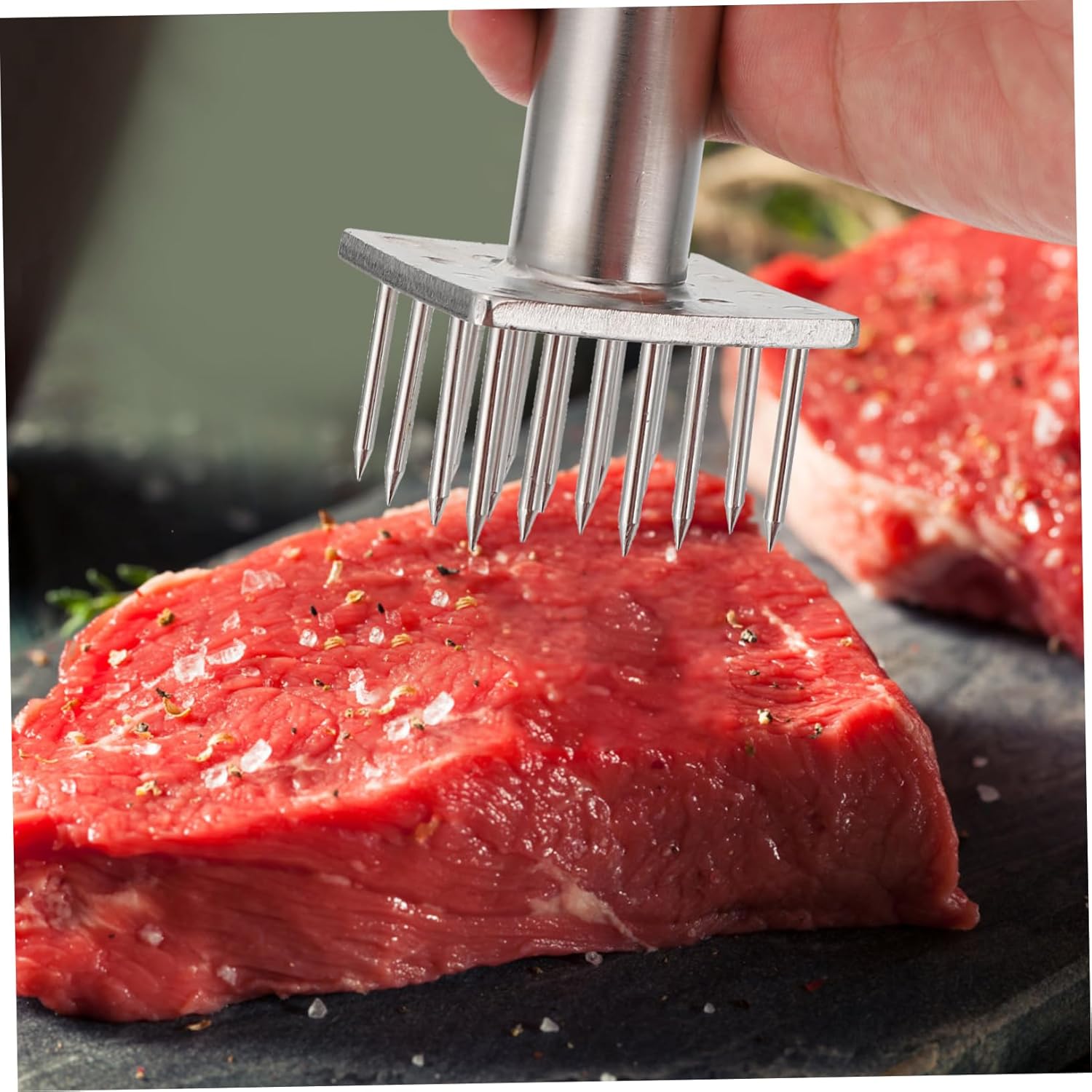 Stainless Steel Meat Tenderizer Needle Tool Small for Quick Cooking Chicken Steak and Pork Enhances Flavor and Texture Kitchen Gadget