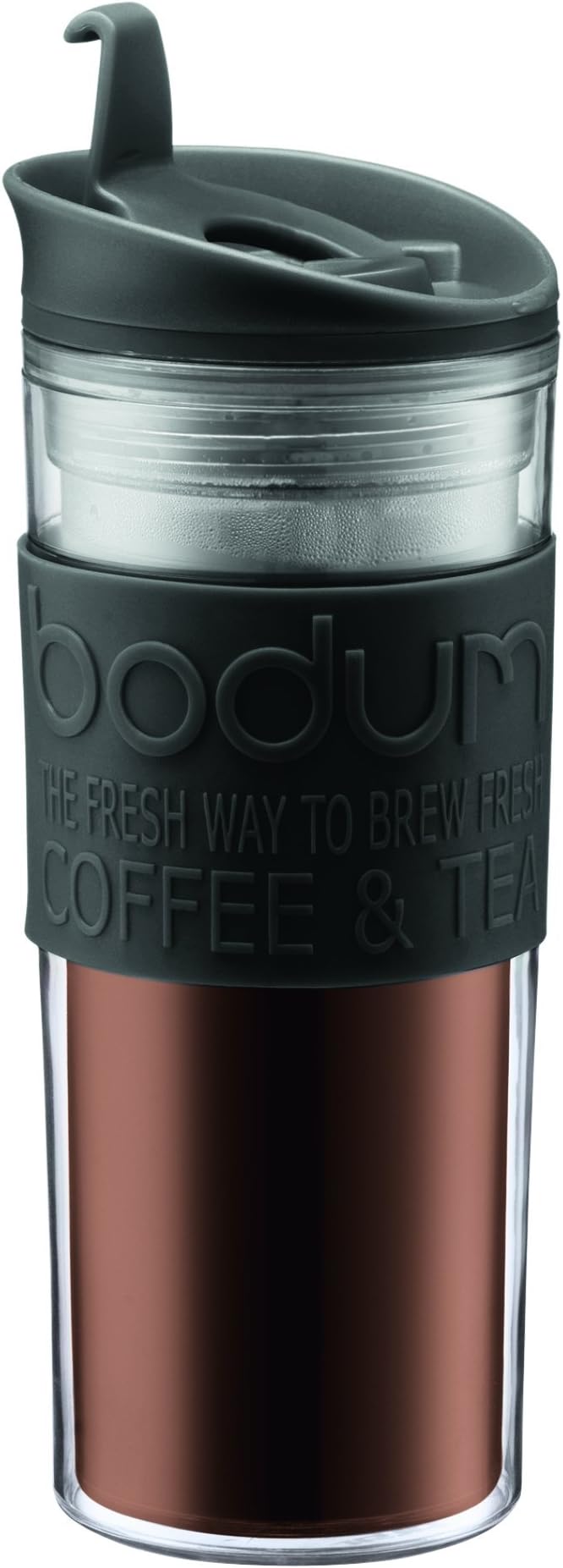 Bodum Travel Mug, 0.45 l, Black, 1 Count (Pack of 1)