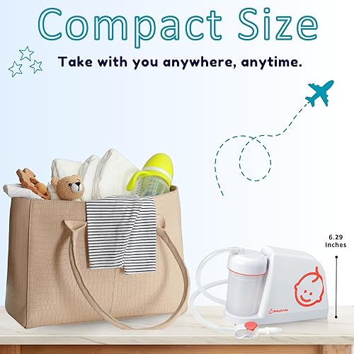 Miniatura 5 de BabySmile Aspirador nasal para bebés sin BPA y succión 3 veces más fuerte | para mocos, mocos y mocos | Fácil de usar y fácil de limpiar