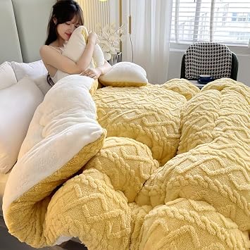 Thick Comforter Set King Size Fluffy ComforterB,150 * 200cm/2.0kg