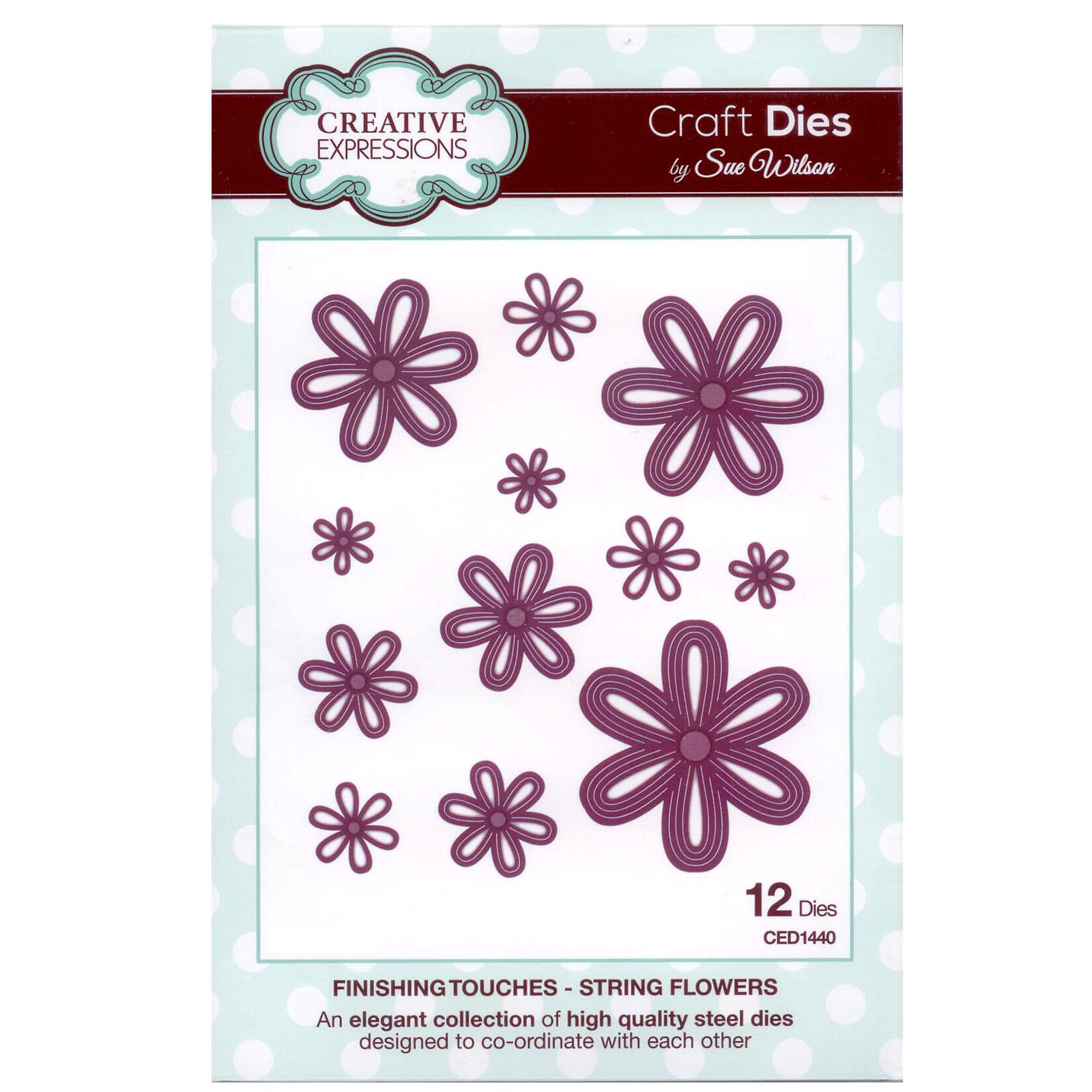 Creative Expressions Sue Wilson Finishing Touches String Flowers Craft Die