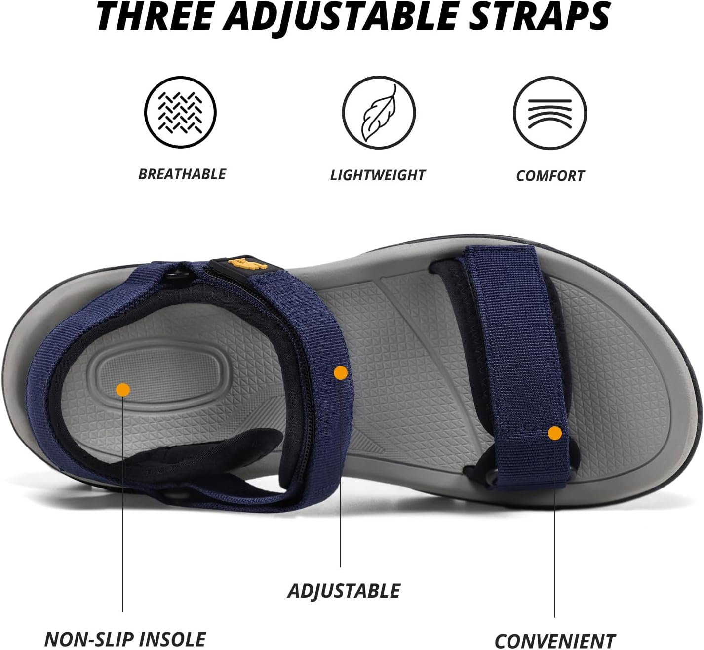 CAMEL CROWN Women's Waterproof Hiking Sandals Adjustable Water Sandal Arch Support Open Toe Summer Sandals Beach Shoes For Outdoor Athletic Sport Walking