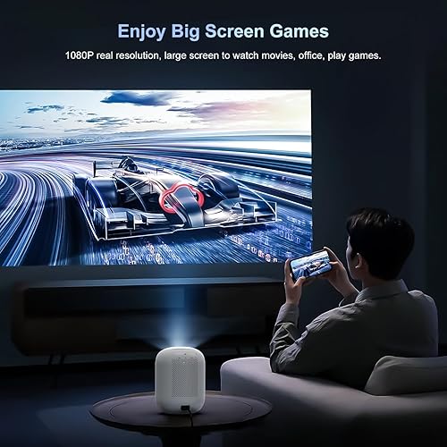 Miniatura 7 de Auto Focus6D Keystone PR350 Mini proyector portátil con 5G WiFi 6 y Bluetooth, proyector de video para exteriores 4K 1080P nativo, sistema de cine