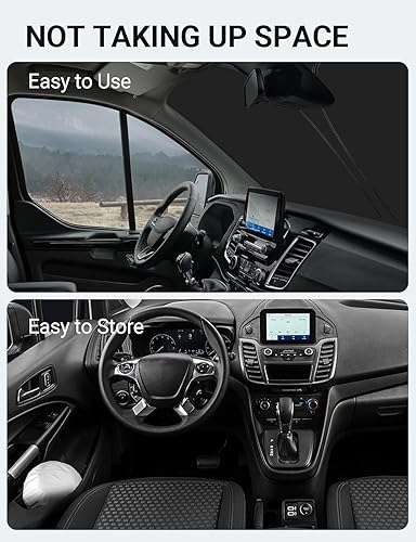 Vista 511 de Proadsy Parasol para parabrisas para BMW X1 F48 2016-2022 de 4 capas plegable, protector de parasol frontal que bloquea los rayos UV y mantiene