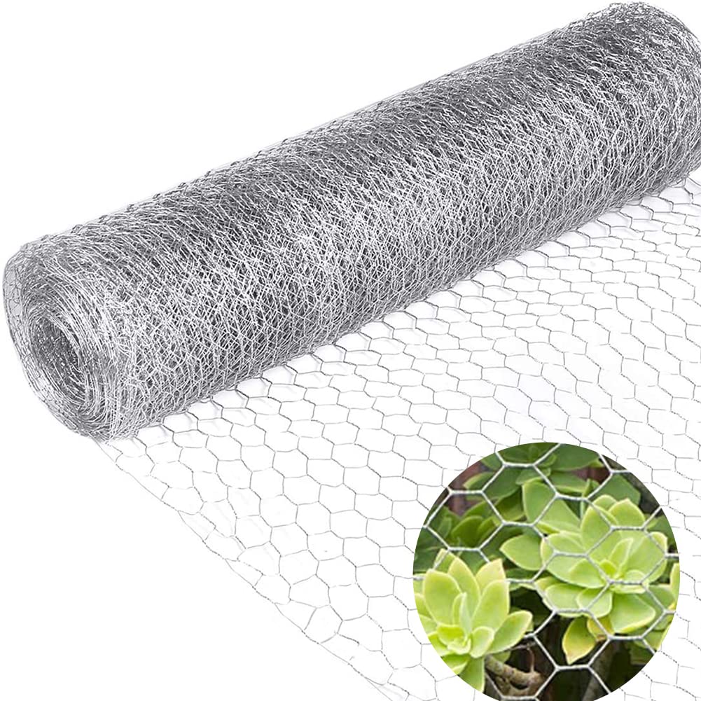 Rete Metallica Per Pollaio 34,8 Cm X 15,2 M, Zincata E Rivestita In PVC, Con 30 Fascette, Guanti E Pinze
