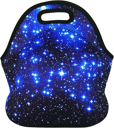 Miniatura 1 de Violet Mist Bolsa lonchera de almuerzo de neopreno, reutilizable, aislante, para escuela, picnic, bolsa de almuerzo, organizador para mujeres,