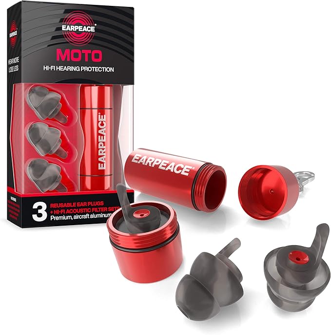 EarPeace Motorcycle Ear Plugs Reusable High Fidelity Moto