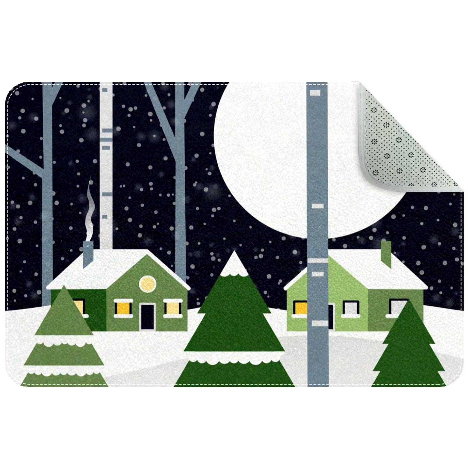 Paillasson arbre de Noël antidérapant pour illuminer votre entrée festive et couloir