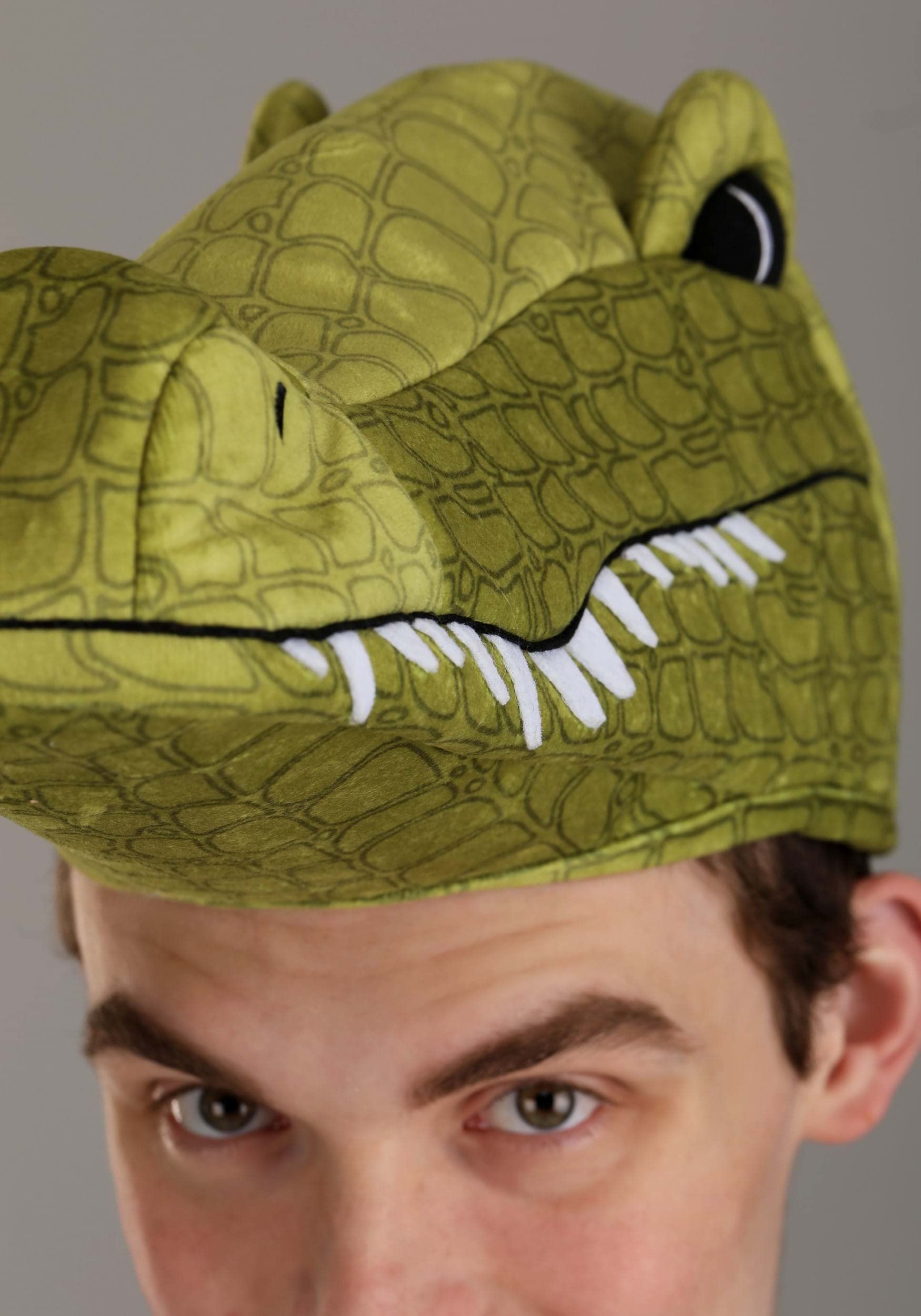 Cappello in peluche a coccodrillo per adulti e bambini, colore: verde