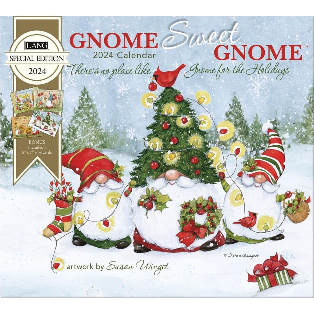 Gnome Life Wall Calendar 2025 : Workman Calendars - View #2