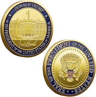 Donald Trump 47th Presidential Inauguration Challenge Coin - Gold-Plated Commemorative Collectible, Seal of The President, 2024 White House Gift for Supporters