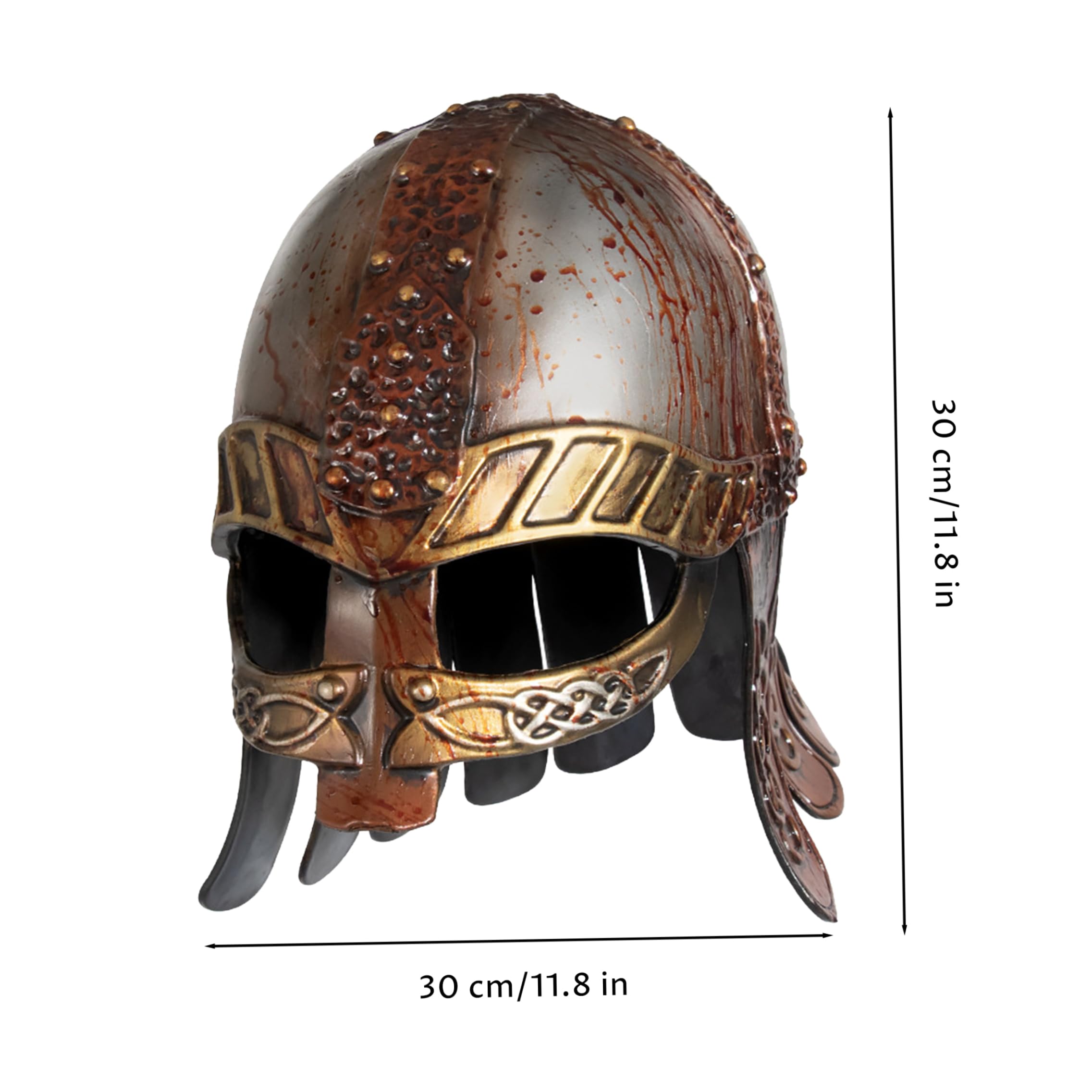 Elmi vichinghi, elmo medievale indossato in battaglia per adulti Elmo da cavaliere dal design vichingo autentico in bronzo leggero per Halloween, fiere rinascimentali