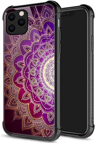 Carcasa para iPhone 11 de cristal templado 9H para niñas y mujeres diseño de chica hermosa a prueba de golpes anti arañazos para Apple iPhone 11 de