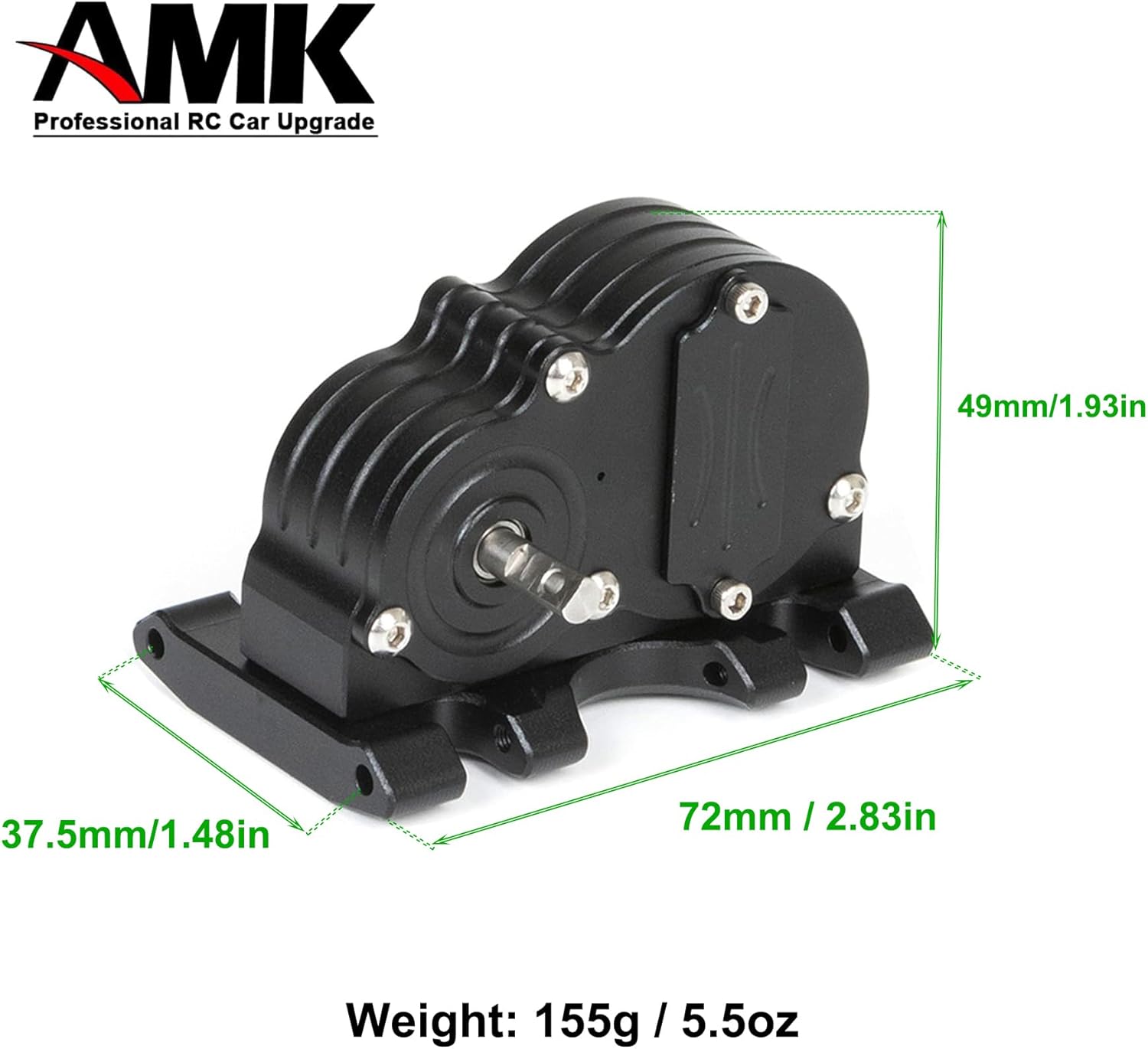 RC Car Gearbox for LCG Chassis Rails for 1/10 RC Crawler Axial SCX10 II RC Crawler Car Metal Complete Transmission Case