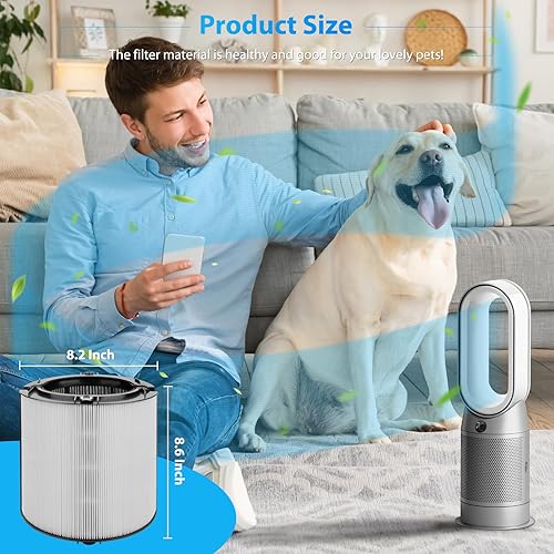 Miniatura 6 de TP06 Filtro HEPA de repuesto para Dyson TP06 HP06 PH01 PH02 HP07 TP07 HP09 TP09 TP09 Purificador de aire frío puro y caliente, 360Combi 2 en 1