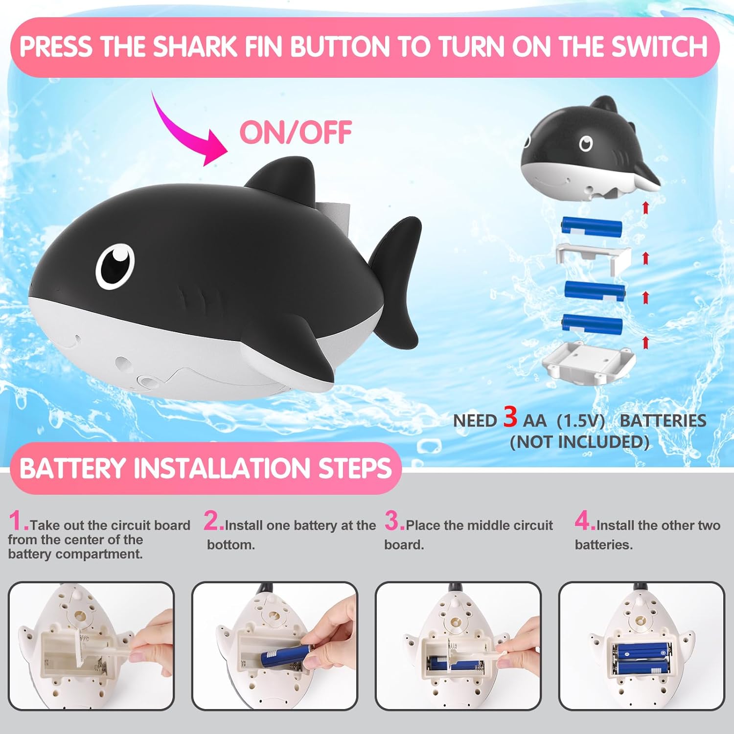 Water Table for Toddlers 3-5, 3-Tier Auto Water-Absorbing Kids Sand Water Table with Water Pump & Umbrella Splash Pond Toy, Sensory Play Table Toys for Outdoor Pool Beach Backyard Summer (Pink）