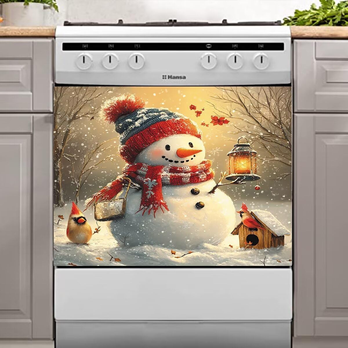 Three Snowmen Dishwasher Magnet Cover Blue Style Kitchen Decor Welcome Sign Decoration Magnetic Refrigerator Door Panel Decal 23" x 26" Magnetic