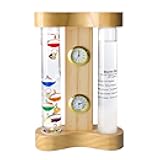 Lily's Home Analog Weather Station with Galileo Thermometer, Precision Quartz Clock & Hygrometer, Fitzroy Storm Glass, Gift for Friends and Family, Holiday Gift, Indoor & Outdoor Décor (7