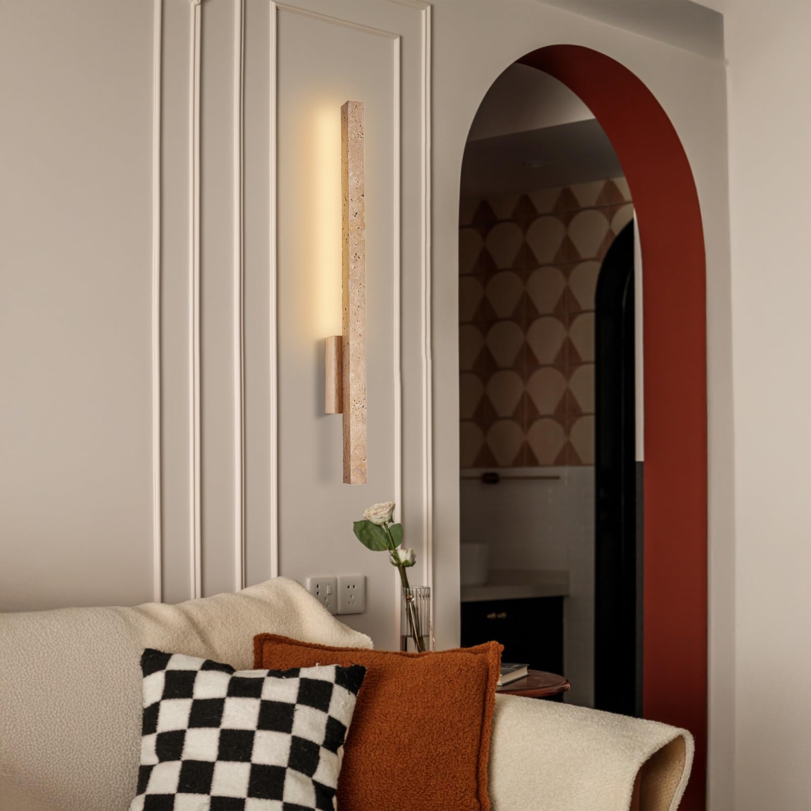 Lampada da Parete a LED con Interruttore, Applique da Comodino, faretto a Incasso, Applique Regolabili per Camera da Letto, Soggiorno, Hotel