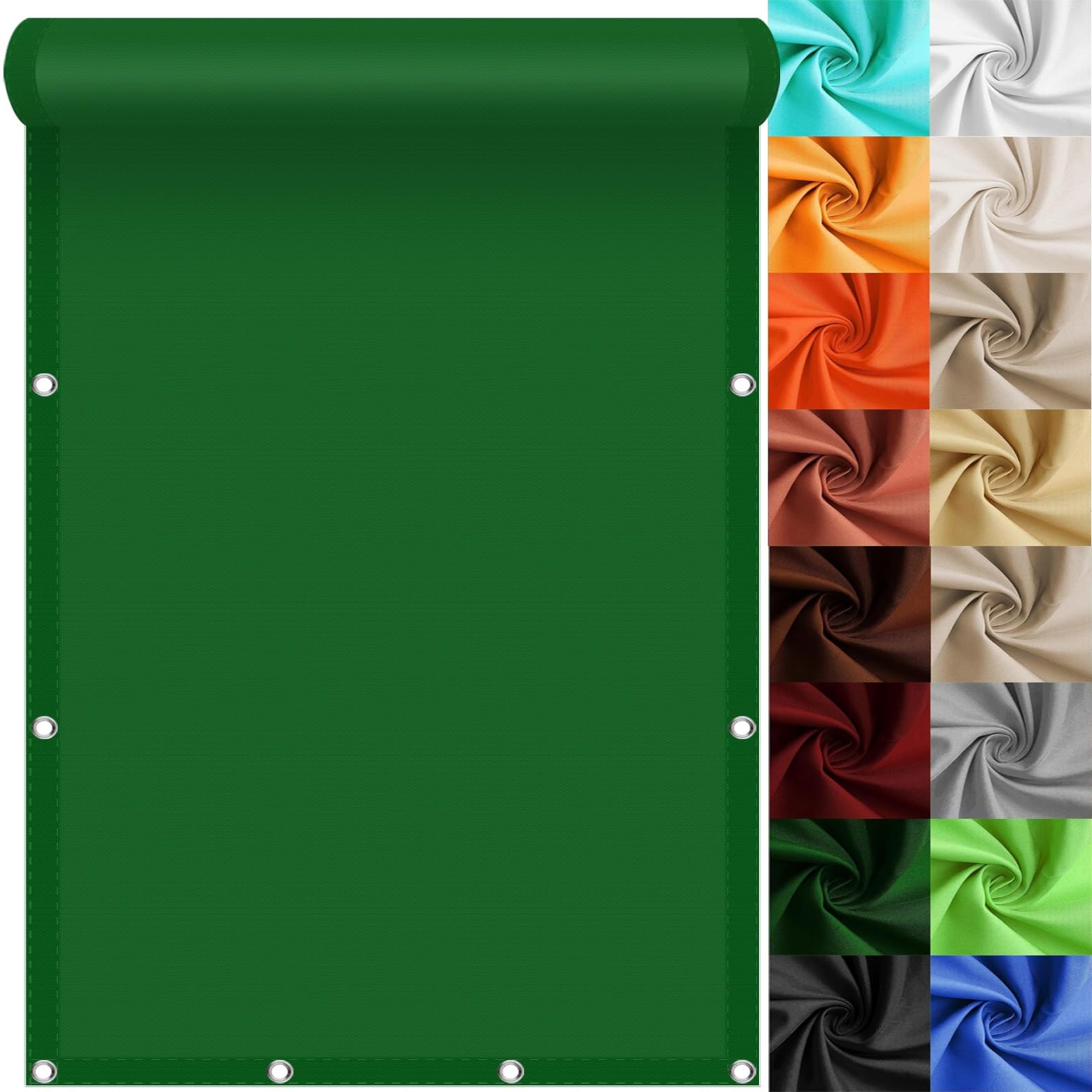 Tenda a Vela Ombreggiante Impermeabile Rettangolare 140 x 250 cm Impermeabile, Protezione UV Al 95%, Rete Ombreggiante, Teli Ombreggianti per Pergola Piante da Patio Serra, Verde Scuro