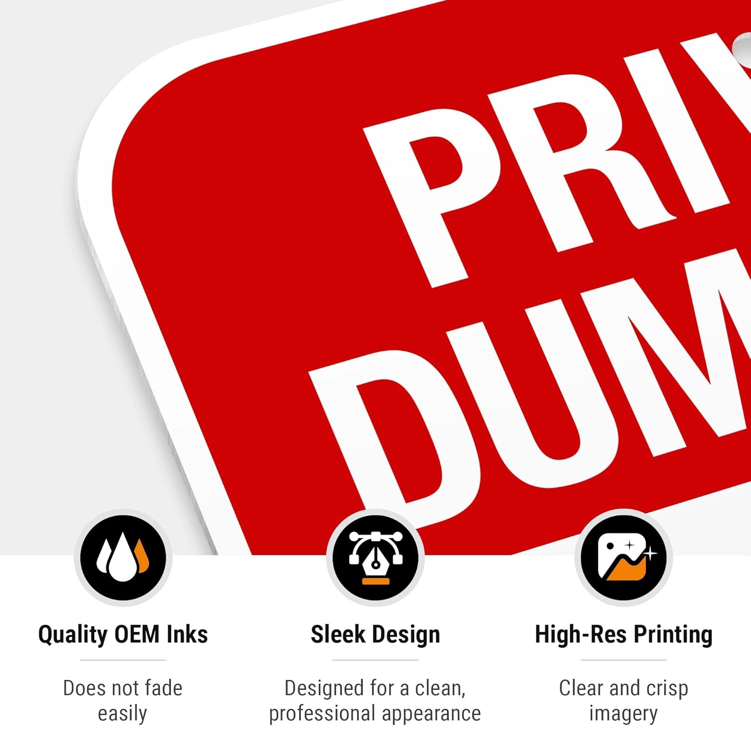 Private Dumpster Tenant Use Only Dumpster Under 24 Hour Surveillance Sign, 12x18 Inches, Rust Free .063 Aluminum, Fade Resistant, Made in USA by Sigo Sign