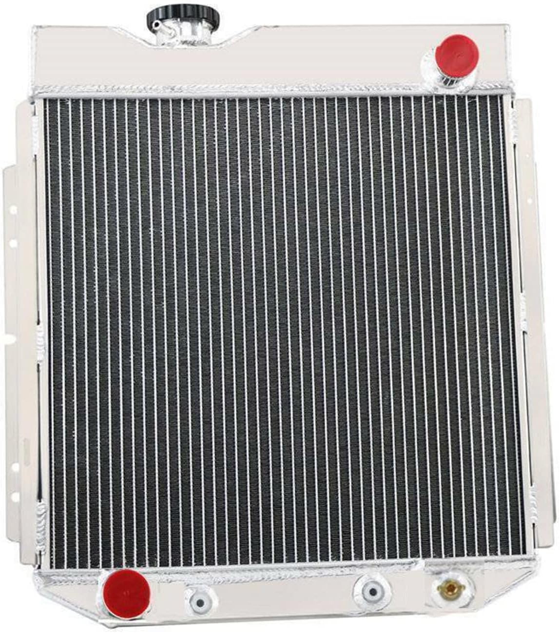 3 Row All Aluminum Radiator & Fan Shroud Compatible with 1960-1966 Ford Mustang Falcon Comet V8 AT