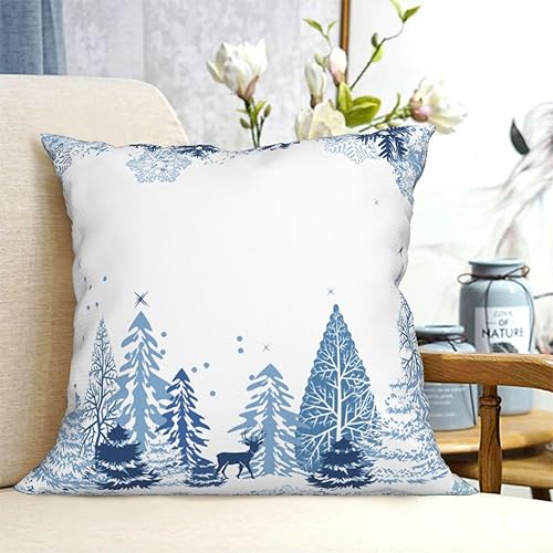 Miniatura 4 de Aimeryup Throw Pillow Covers 20x20 Inch Winter Forest Decorative Pillow Covers Cushion Covers cojines decorativos para sala Pillow Cases Cute Throw