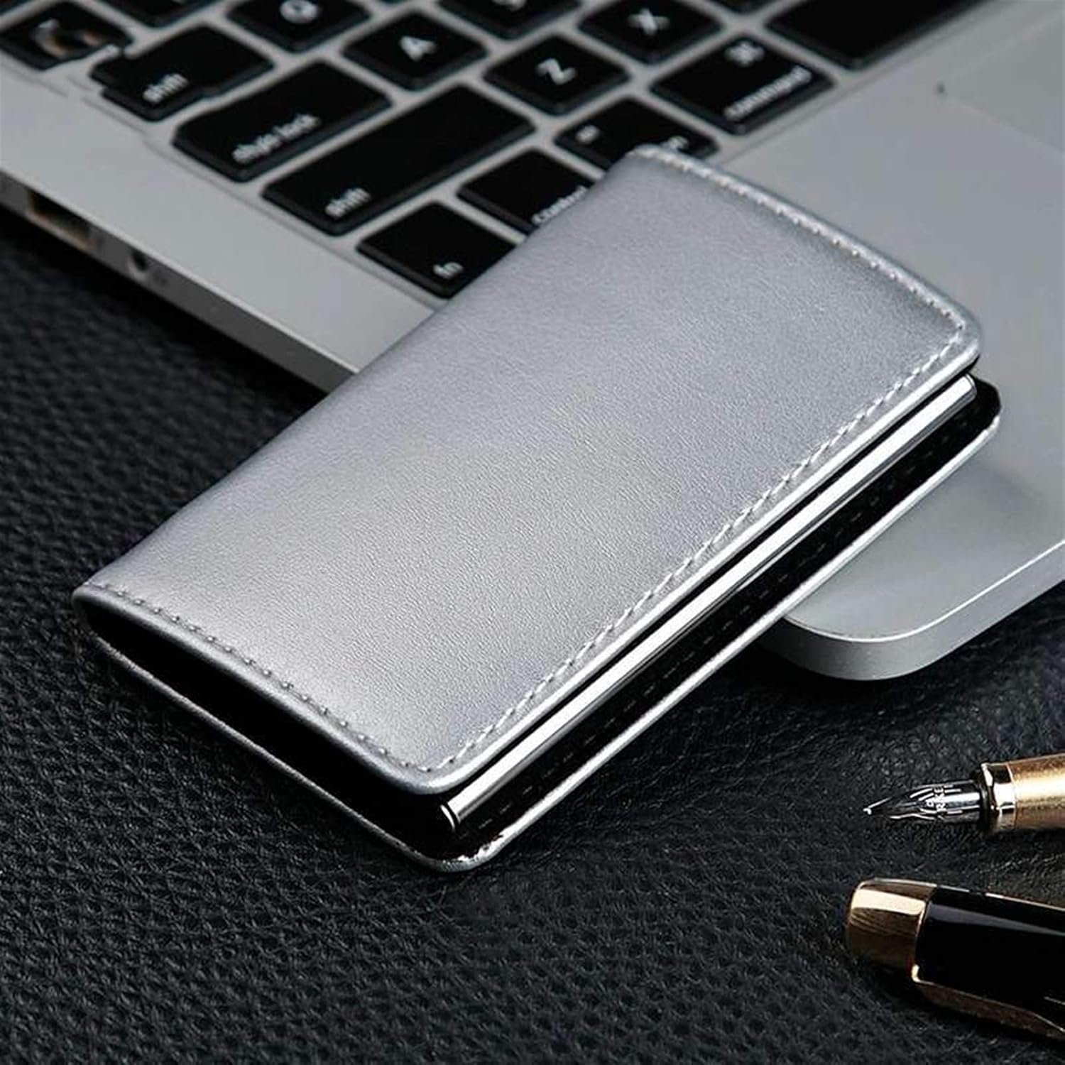 Professional Business Name Card Holder Luxury PU Leather Multi Case, Portable Credit ID Case/Holder(E)