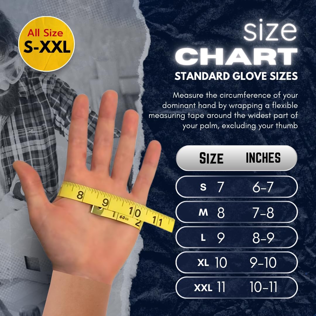 TENCHO 10 Pairs EN388 4X43C Level 5(Equivalent To ANSI A4) Cut Resistant Gloves S-XXL Work Gloves Cut Proof Gloves PU Coating