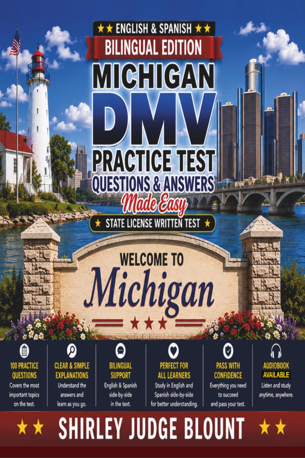 Michigan DMV English Test Made Easy™: Driver’s License Written Test Study Guide with Practice Questions | English & Spanish Edition