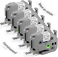 Vista 18 de Labelife Paquete de 5 cintas TZe TZ de 0.47 pulgadas laminadas transparentes TZe-131 de repuesto para Brother Label Maker Tape Clear TZe131 TZ-131