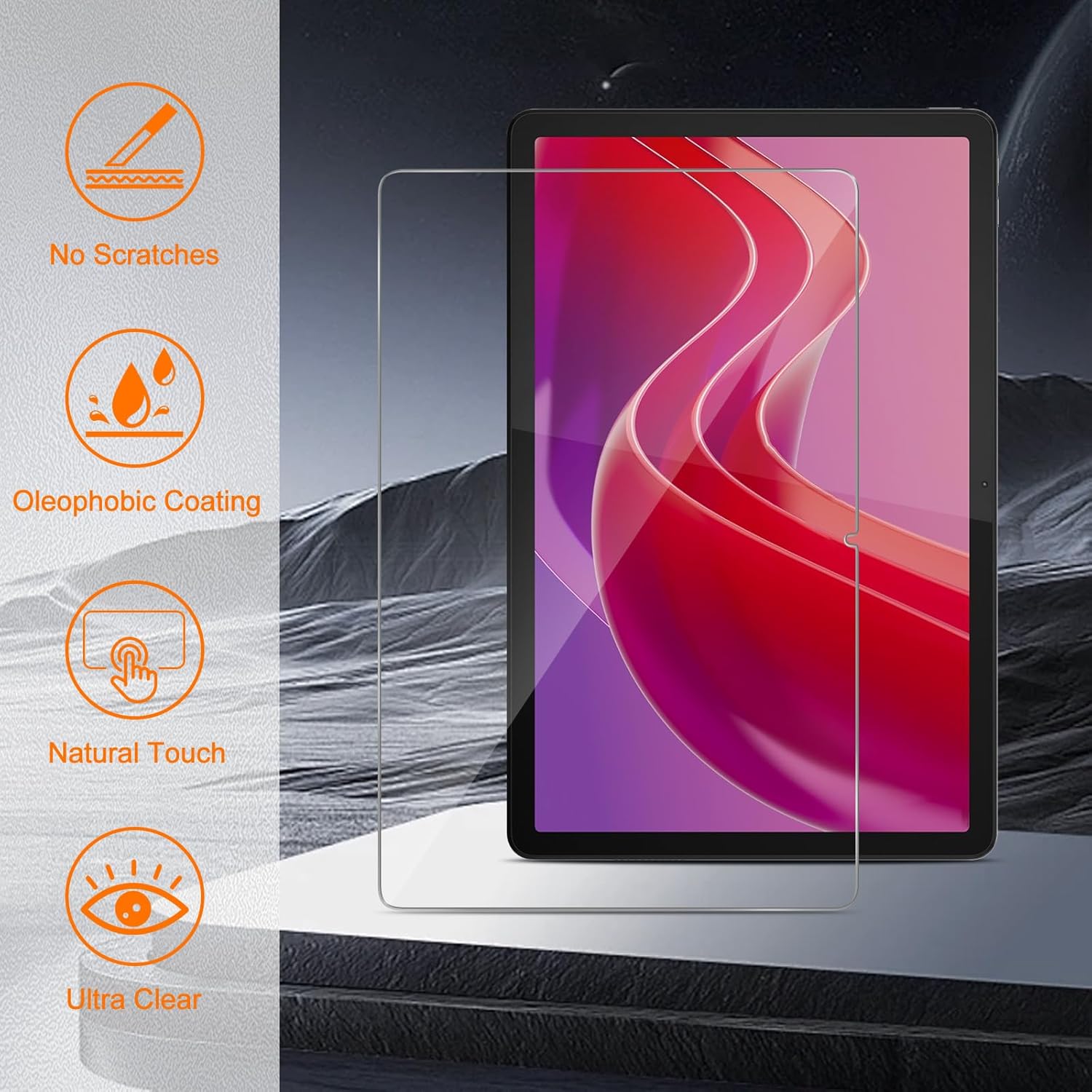 2-Pack, Screen Protector for Lenovo Tab M11/ Lenovo Idea Tab 11 Inch 2025 Tempered Glass Film Bubble Free - Image 6