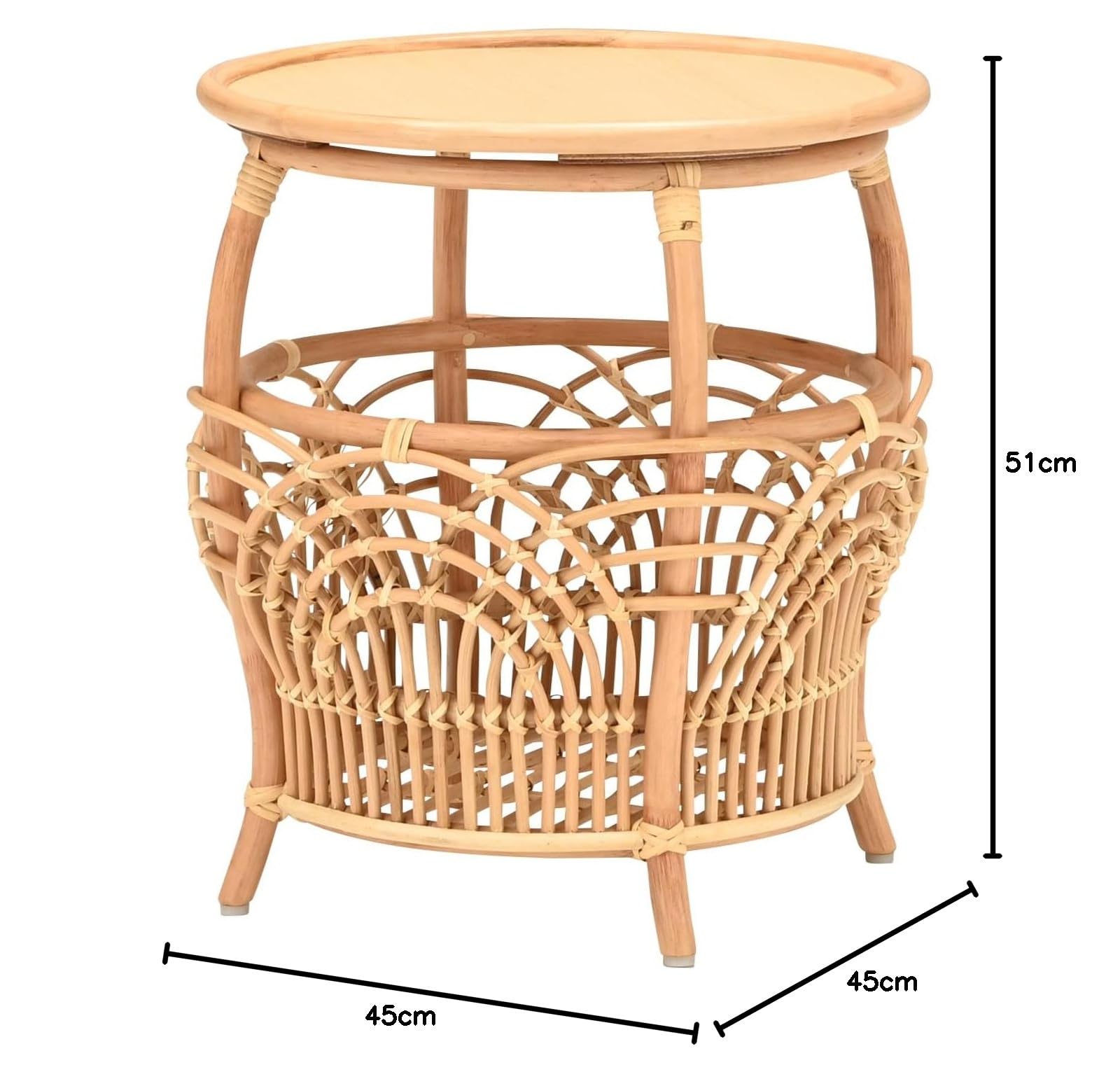 Amazon｜光製作所(Hrikari Furniture)-ラタンサイドテーブル-RLT-610