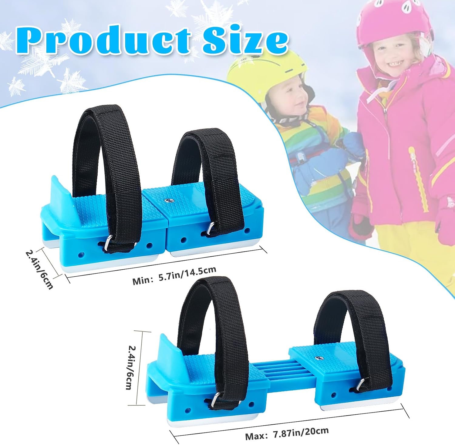 Adjustable Toddler Ice Skates, Double Runner Blades with Hook & Loop Straps | Double Runner Blade Design • Dual-Blade Stability • Beginner-Friendly Training • Adjustable Sizing