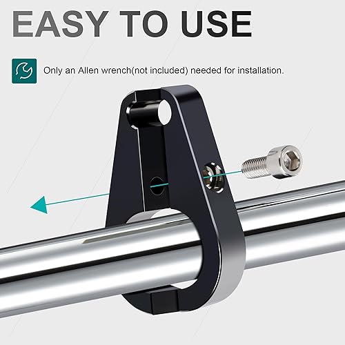 Miniatura 10 de MoKitDora Abrazadera de cable de acelerador de embrague de montaje en manillar o marco de 1.25" o clips de línea de freno para Harley, cromo